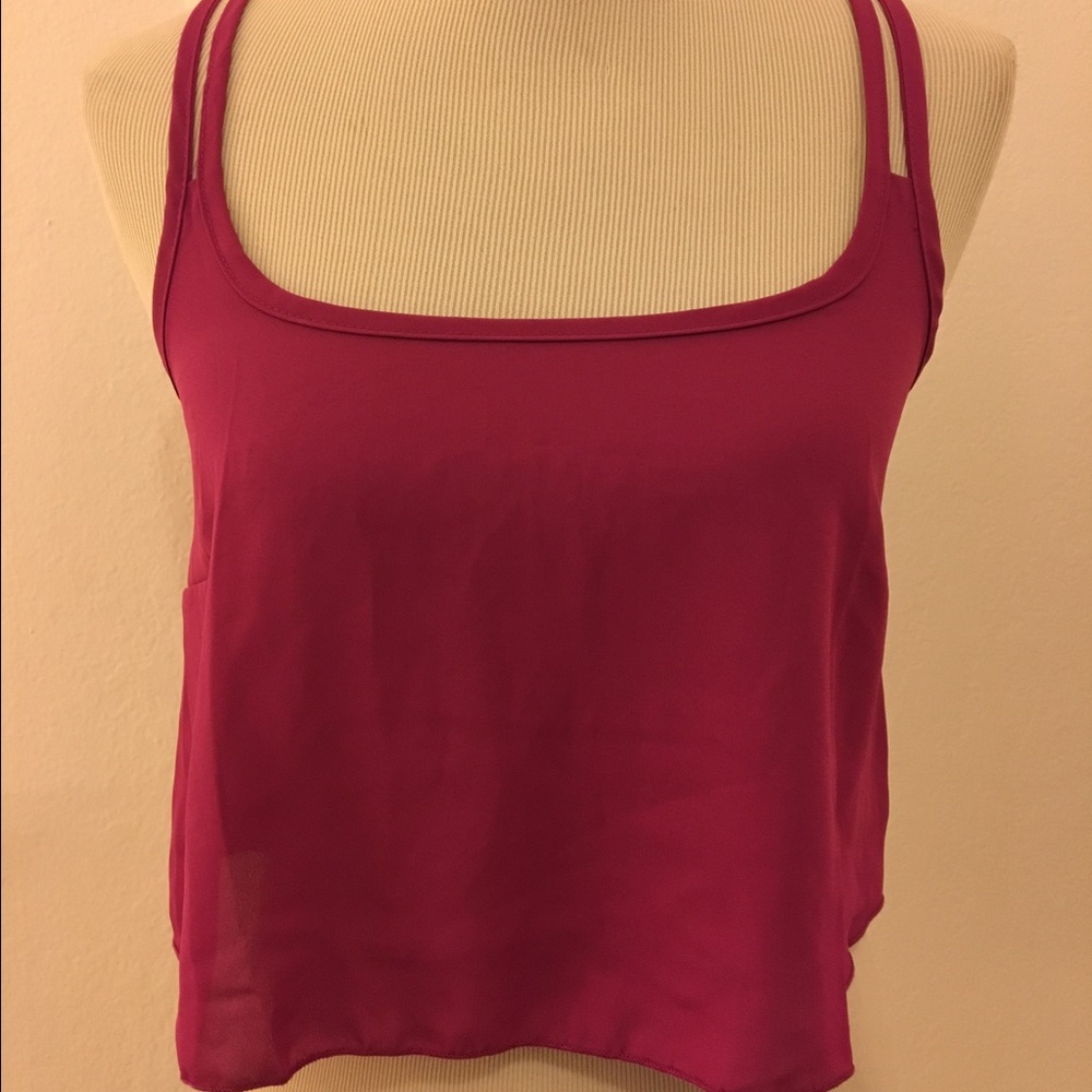 NWOT Double Strap Loose Crop Top